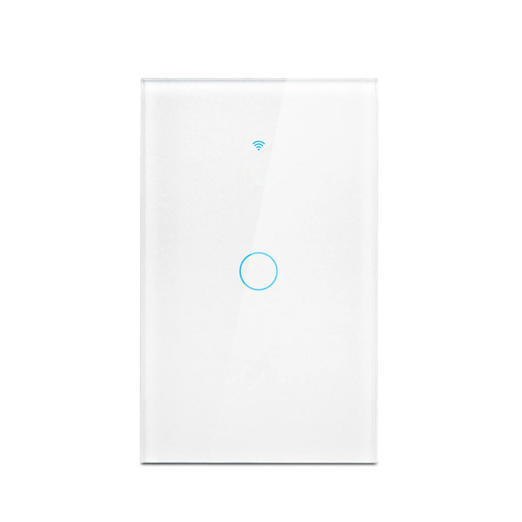 Work with Tuya Wifi US Smart Light Switch Neutral Wire/No Neutral Wire Required 120 Type Wall Touch Switch Alexa, Google Home