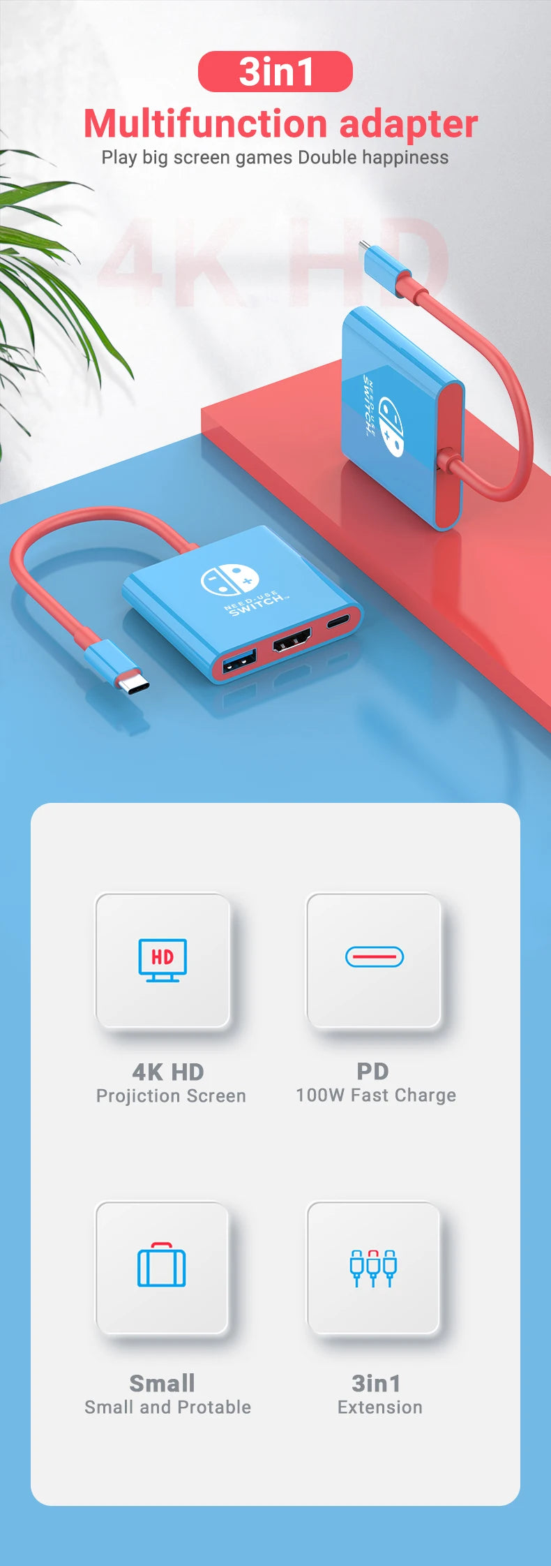 HubX 3-in-1 USB-C Hub