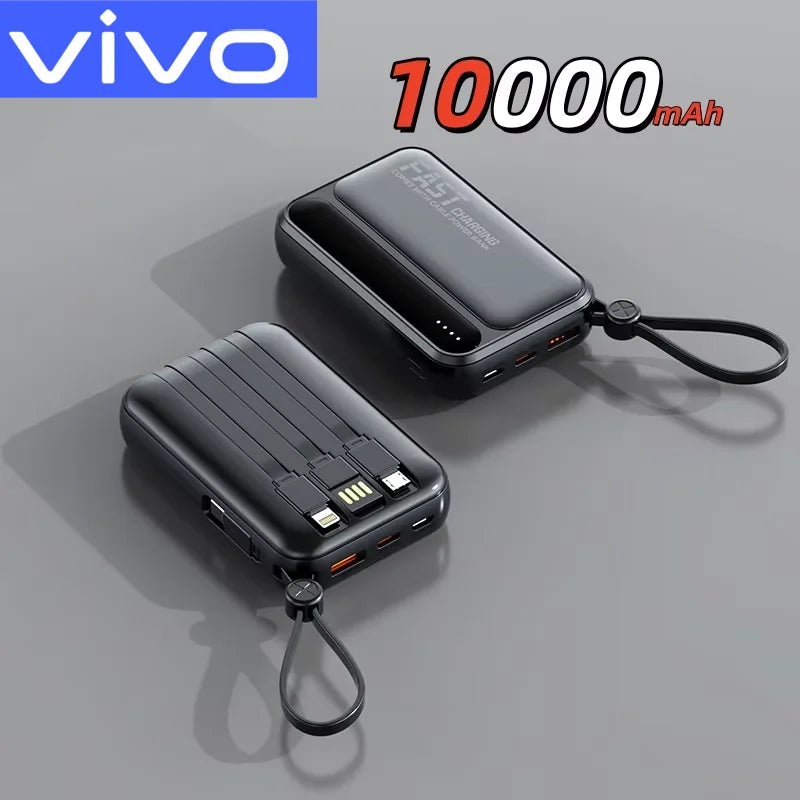 VoltMini 50000mAh Power Bank with Built-In Cables & LED Display