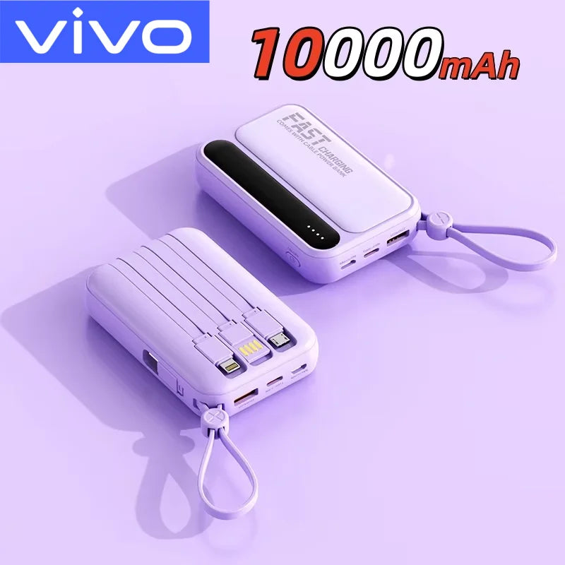 VoltMini 50000mAh Power Bank with Built-In Cables & LED Display