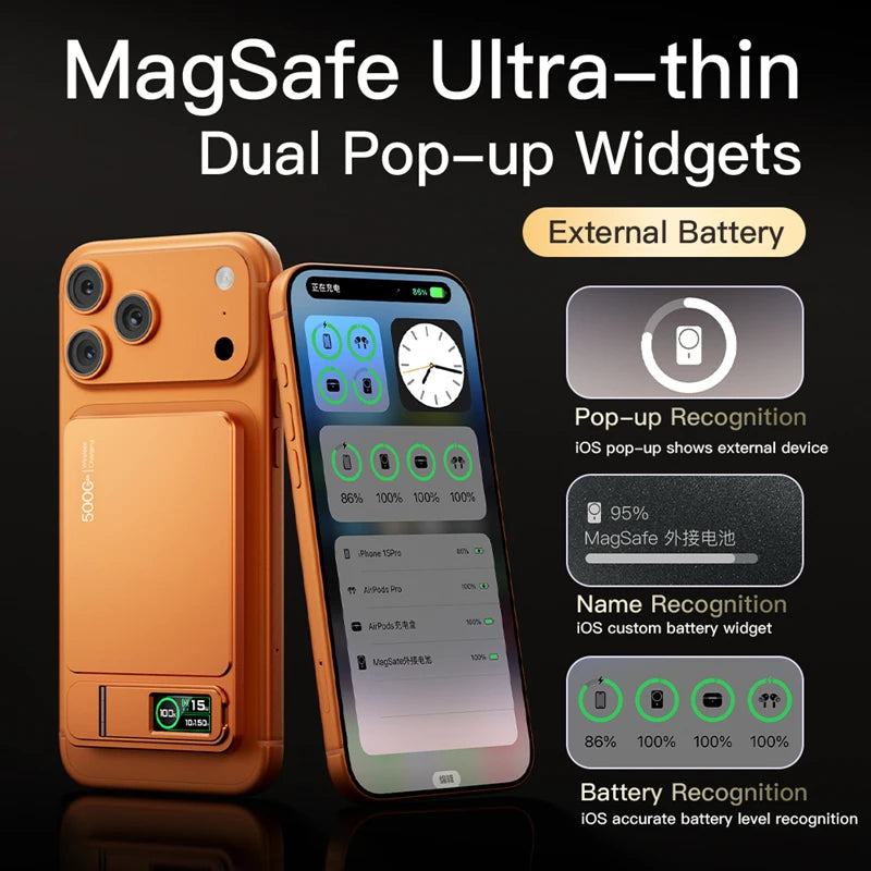 MagSnap 10000mAh Magnetic Wireless Power Bank for iPhone 14-17