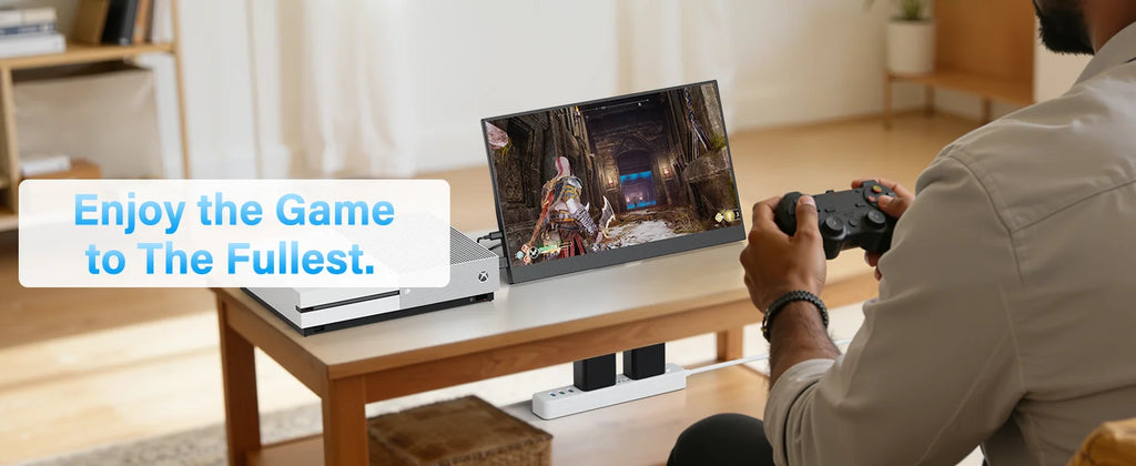 ViewMate 15.6" Portable Monitor – Full HD IPS USB-C Dual Screen Display
