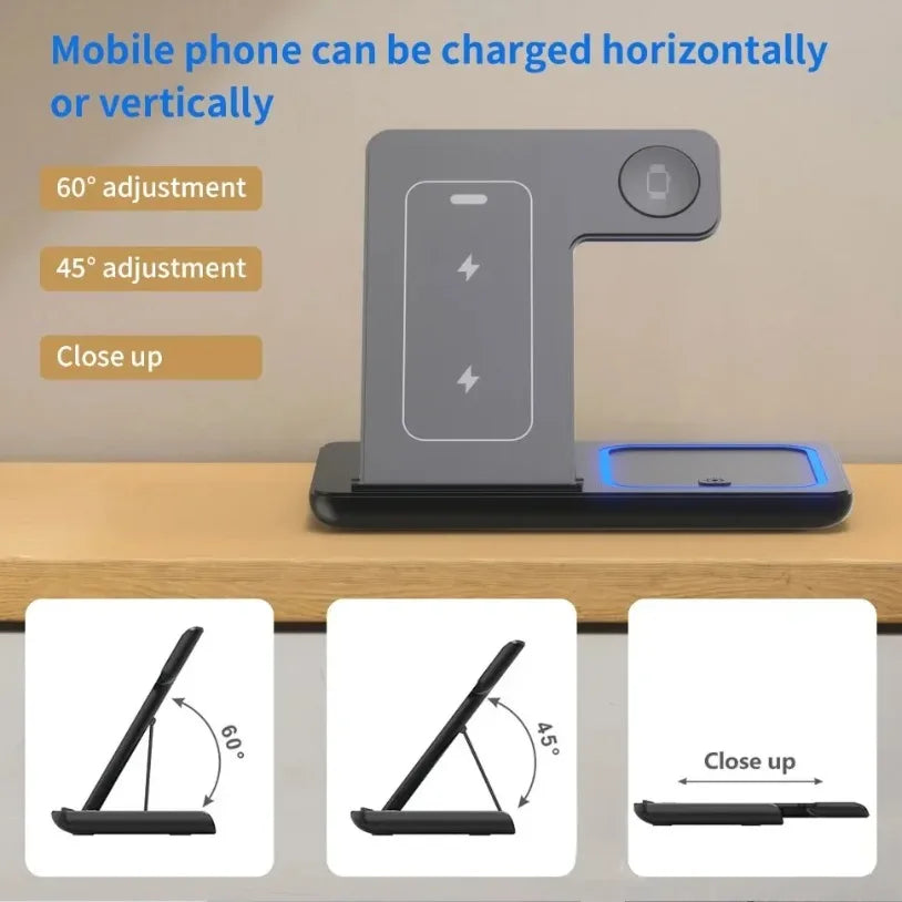 TriCharge 3-in-1 Wireless Charging Station