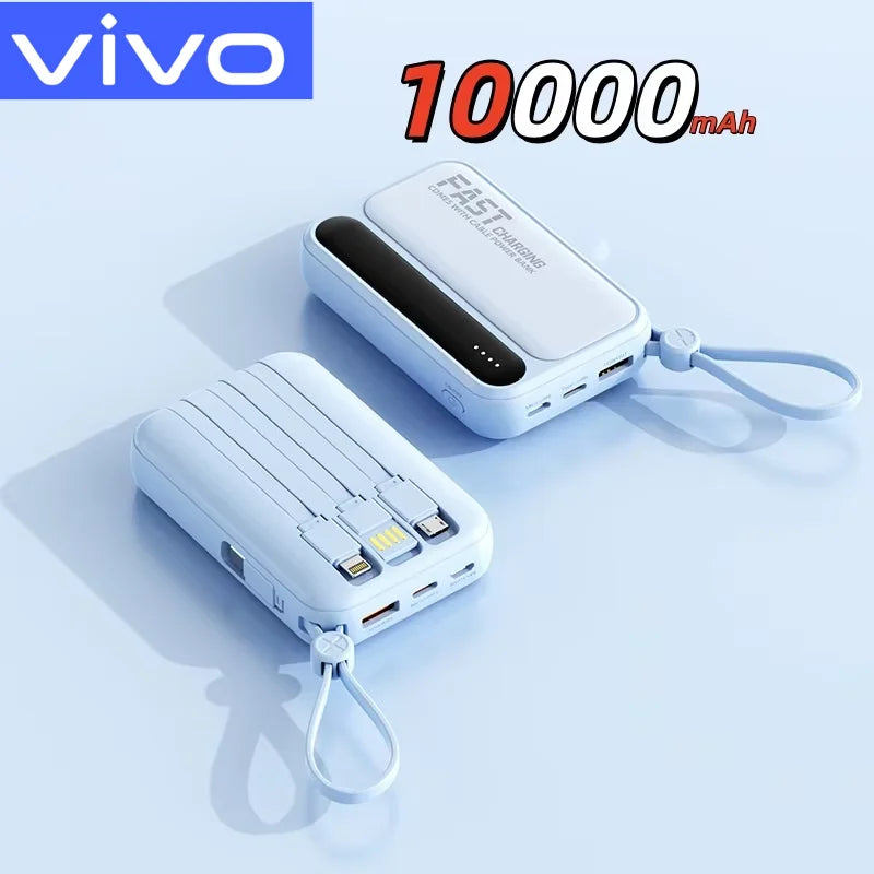 VoltMini 50000mAh Power Bank with Built-In Cables & LED Display