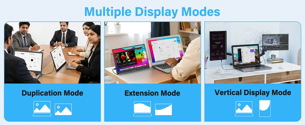 ViewMate 15.6" Portable Monitor – Full HD IPS USB-C Dual Screen Display