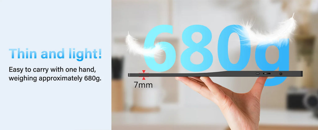 ViewMate 15.6" Portable Monitor – Full HD IPS USB-C Dual Screen Display