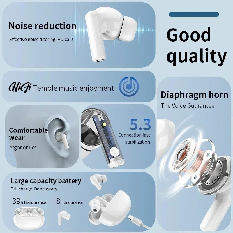 AirBuds Pro True Wireless Bluetooth 5.3 Earbuds with ANC & Mic
