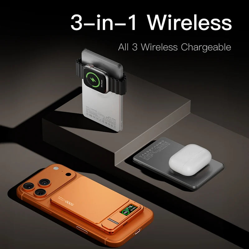 MagSnap 10000mAh Magnetic Wireless Power Bank for iPhone 14-17