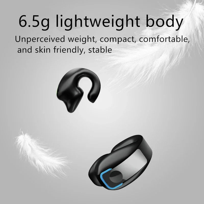 ClipSound Open-Ear Bone Conduction Bluetooth Headset with Mic
