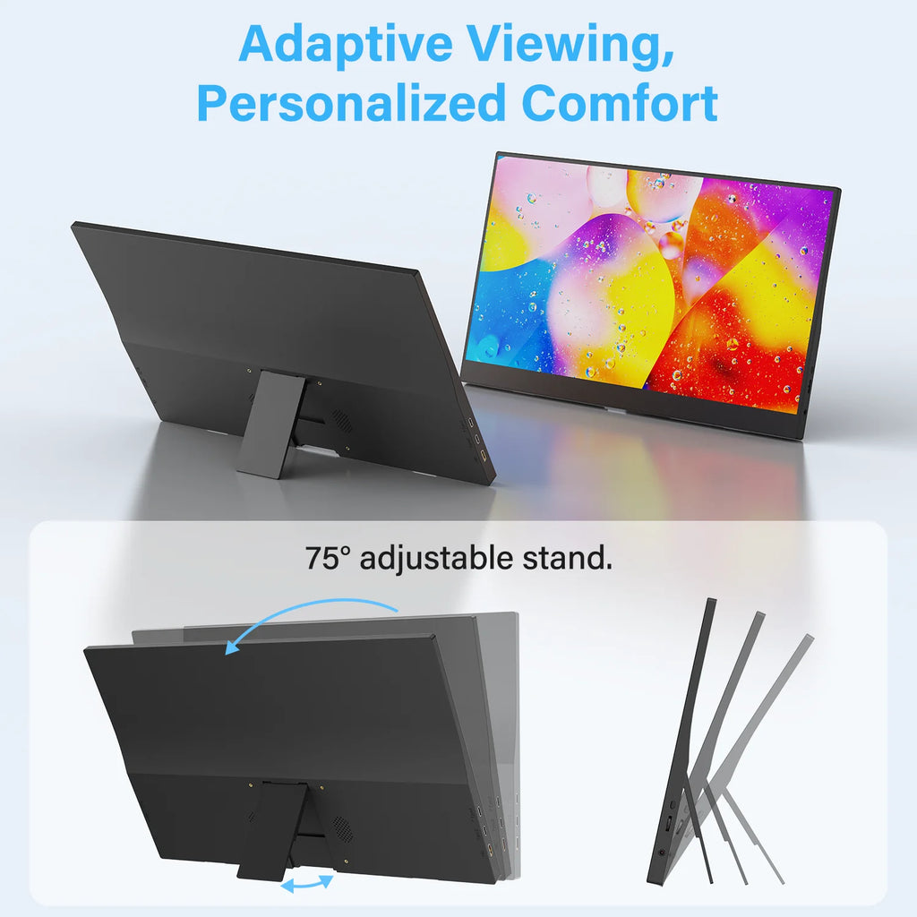 ViewMate 15.6" Portable Monitor – Full HD IPS USB-C Dual Screen Display