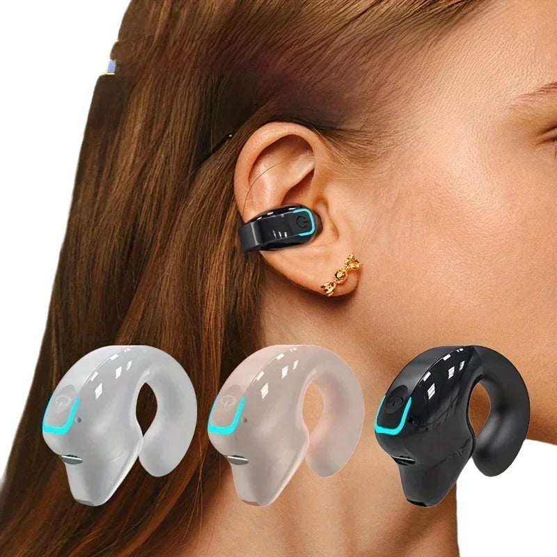 ClipSound Open-Ear Bone Conduction Bluetooth Headset with Mic