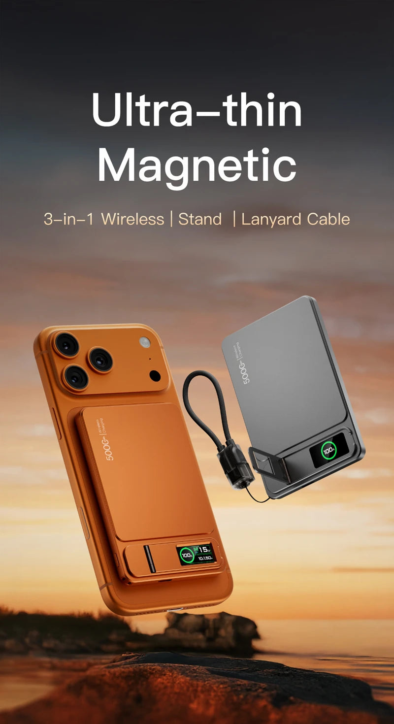 MagSnap 10000mAh Magnetic Wireless Power Bank for iPhone 14-17