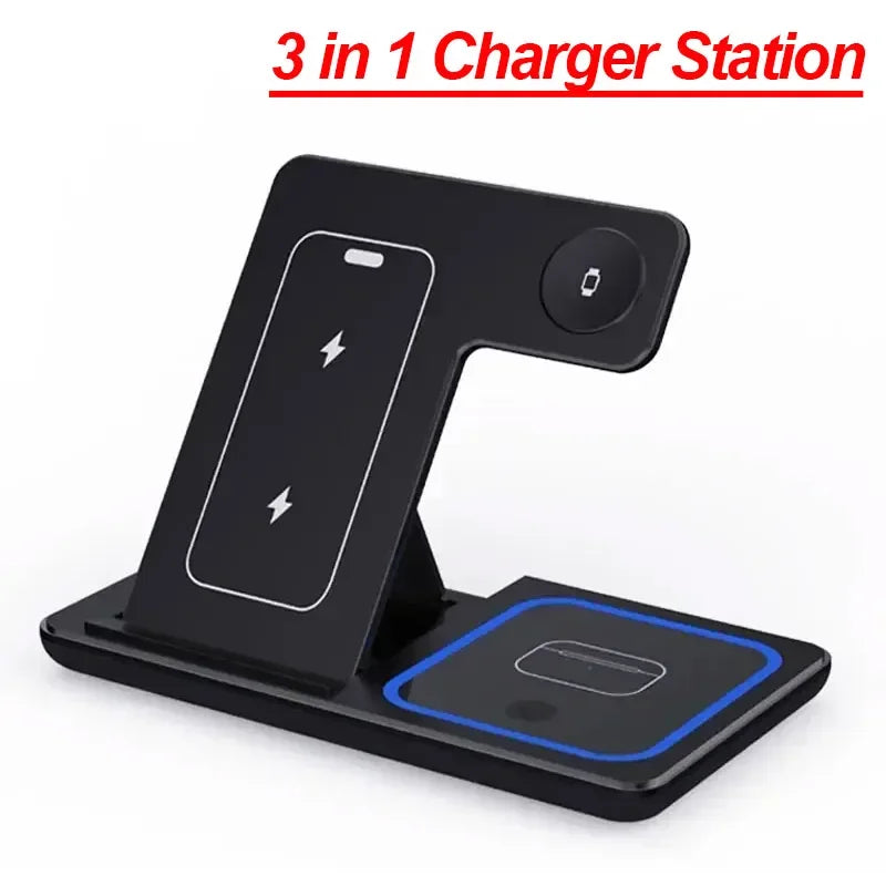 TriCharge 3-in-1 Wireless Charging Station