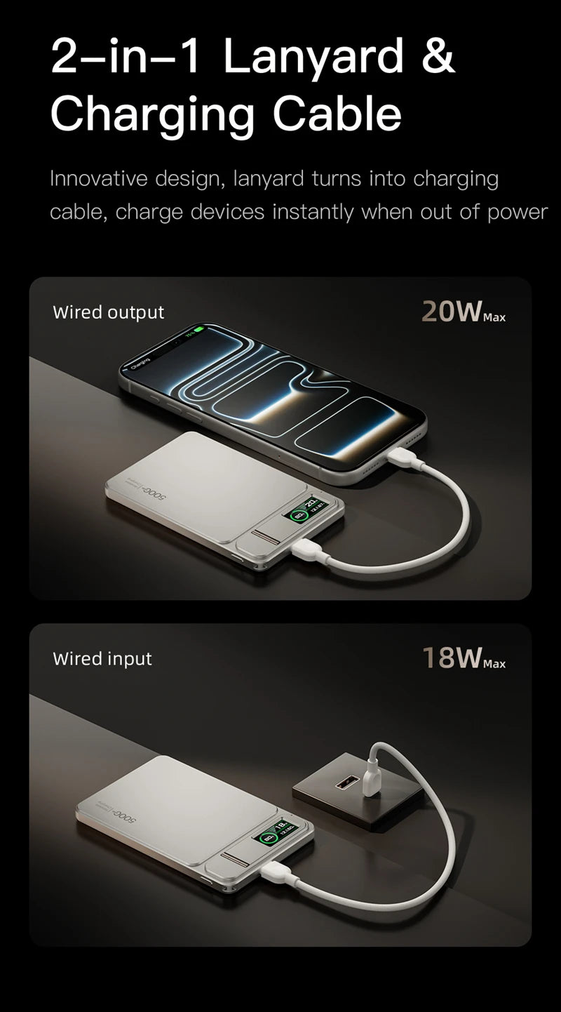 MagSnap 10000mAh Magnetic Wireless Power Bank for iPhone 14-17