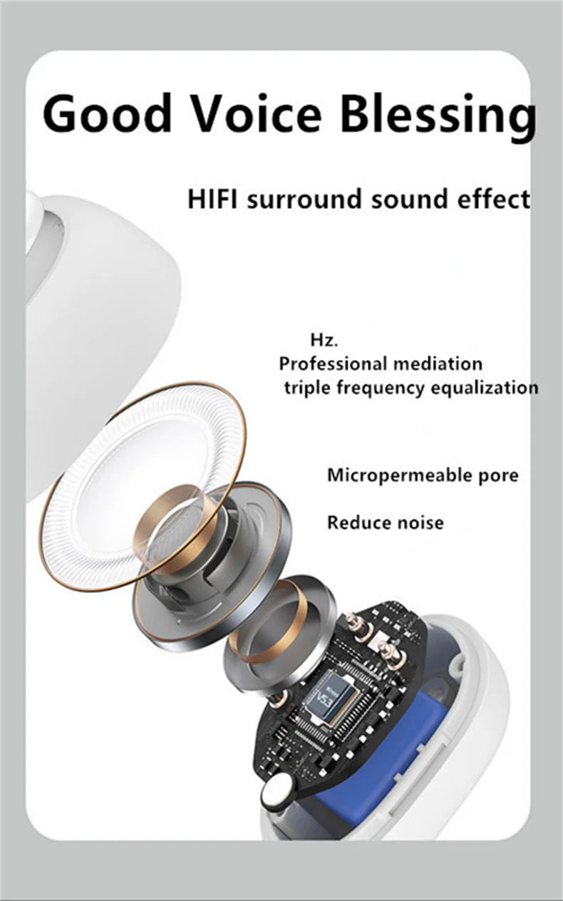 ClipSound Open-Ear Bone Conduction Bluetooth Headset with Mic