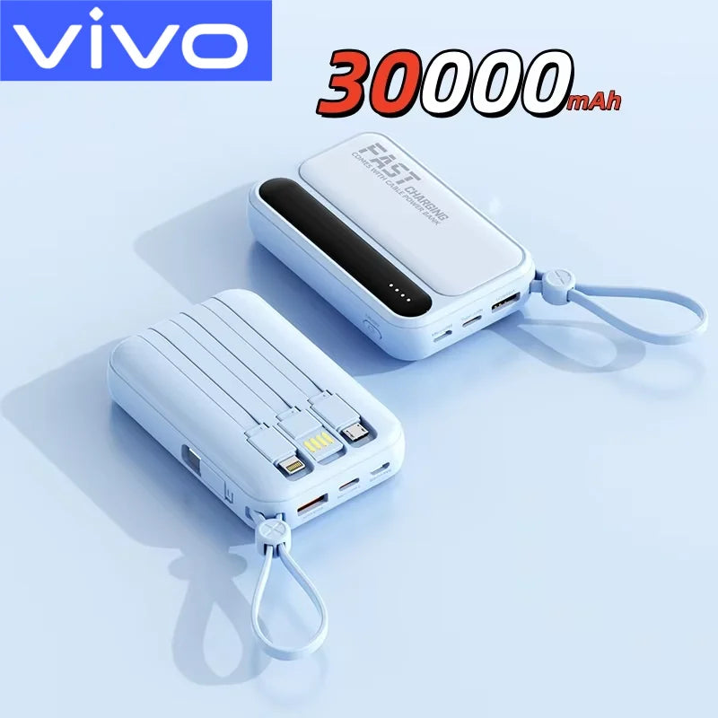 VoltMini 50000mAh Power Bank with Built-In Cables & LED Display