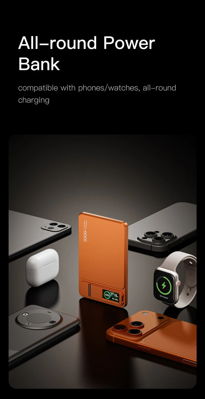 MagSnap 10000mAh Magnetic Wireless Power Bank for iPhone 14-17