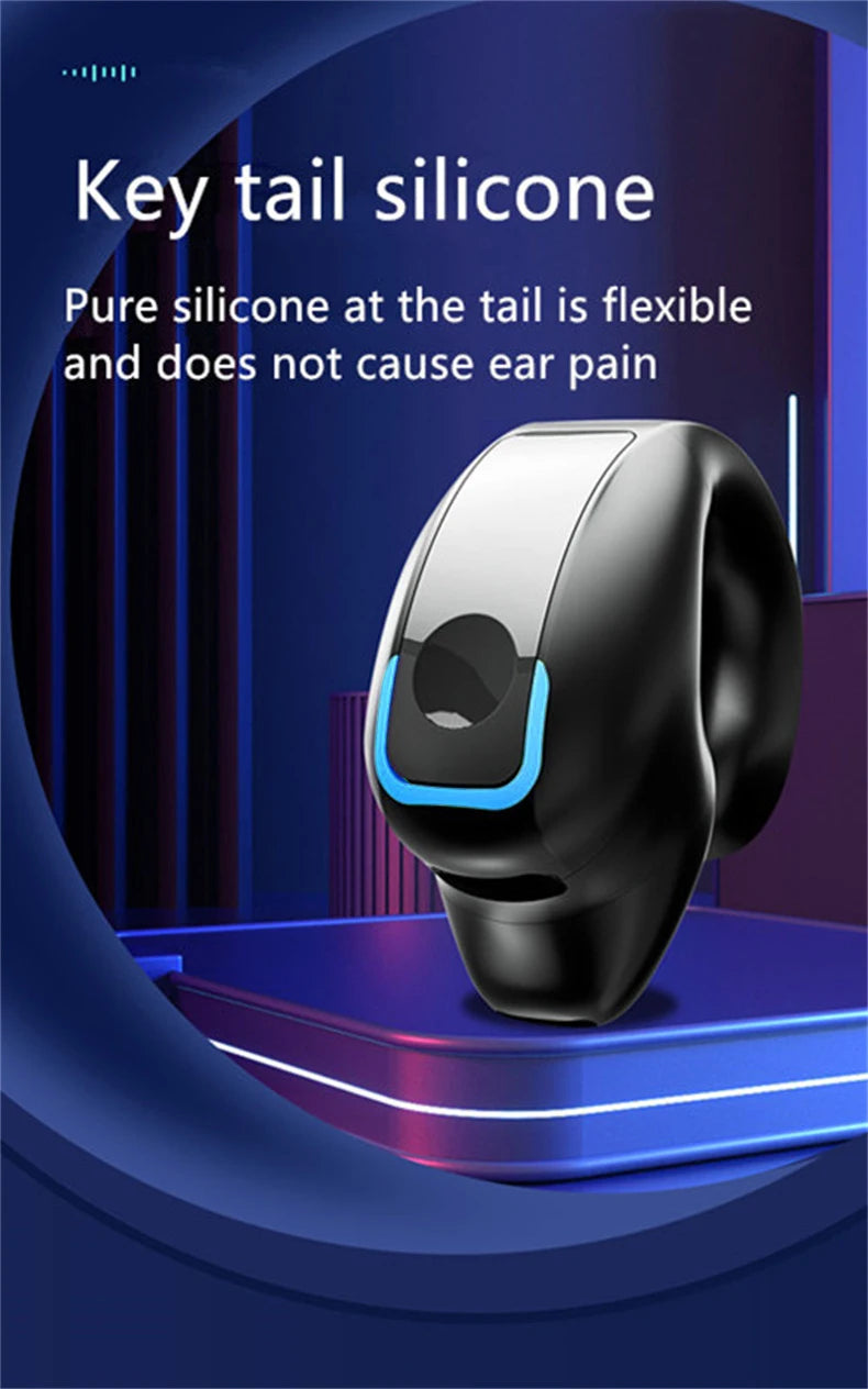 ClipSound Open-Ear Bone Conduction Bluetooth Headset with Mic