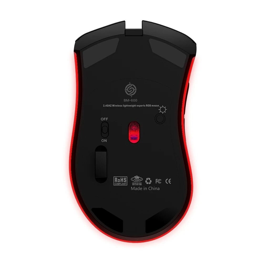 GLIDE RGB — Wireless Gaming Mouse, Honeycomb Shell