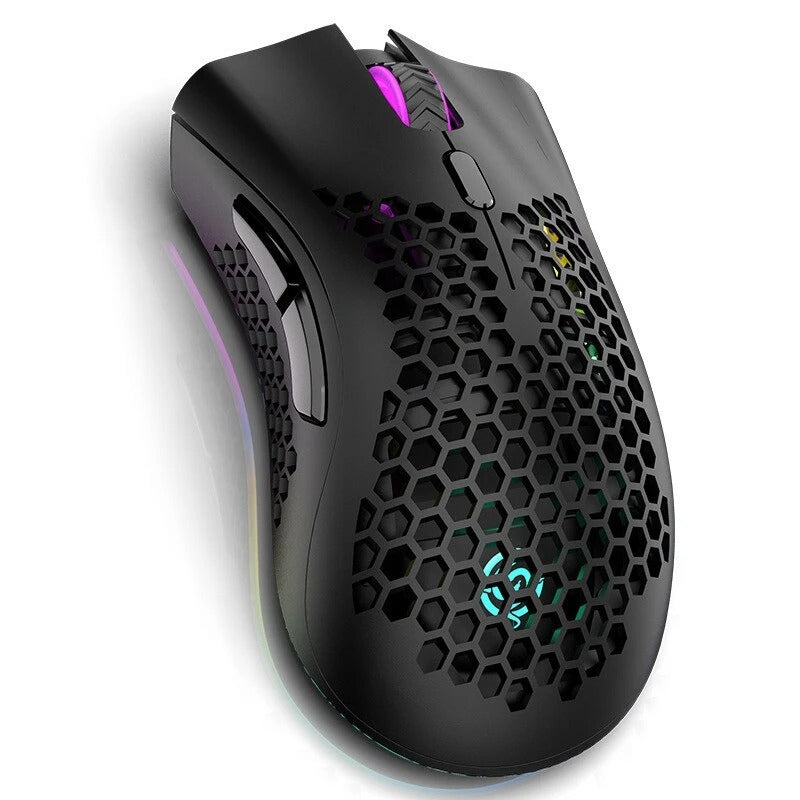 GLIDE RGB — Wireless Gaming Mouse, Honeycomb Shell