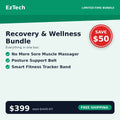 Recovery & Wellness Bundle — Muscle Massager + Posture Belt + Fitness Band